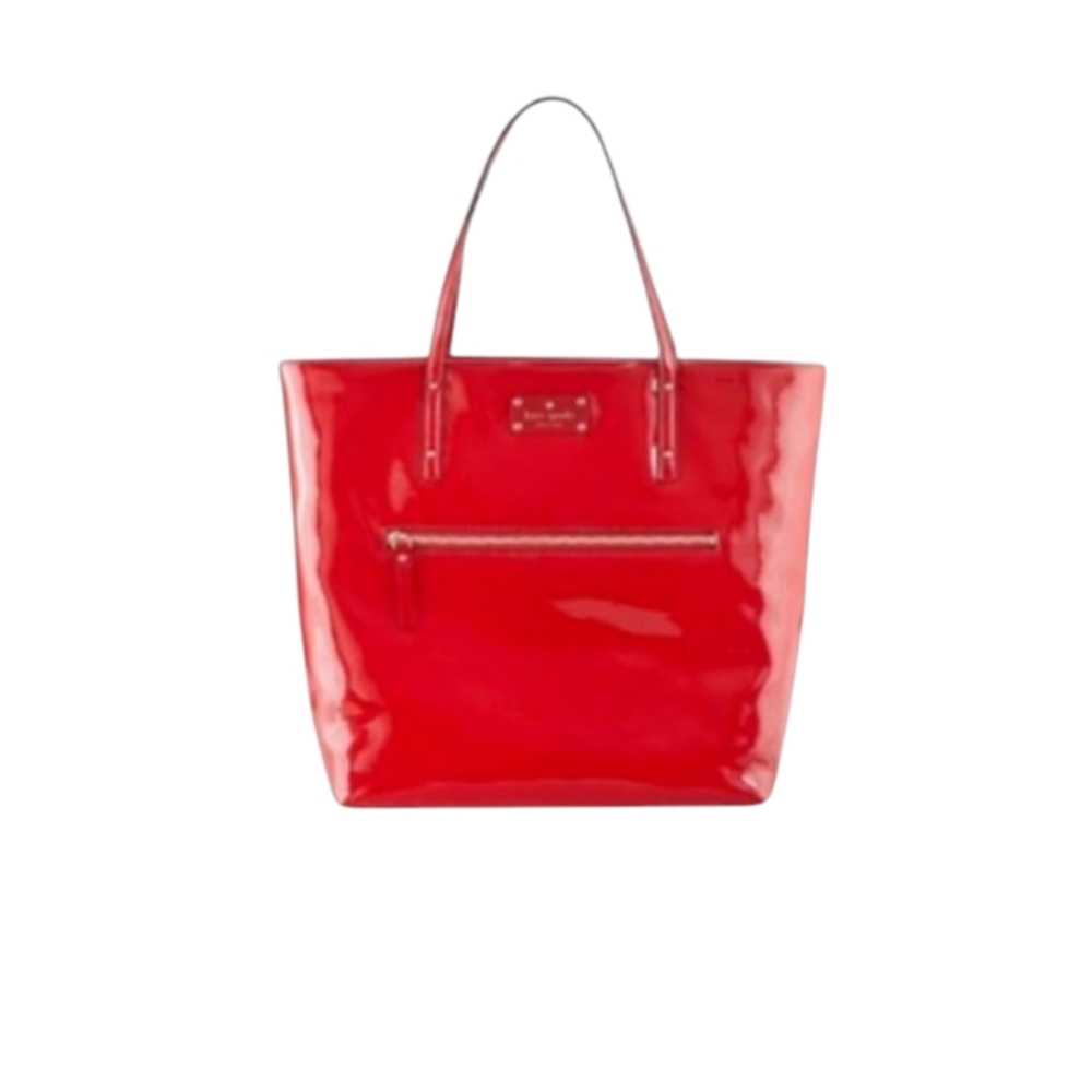 Kate Spade Red Patent Leather Tote Bag